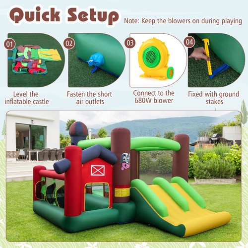 Castle slide bouncer with - castle,